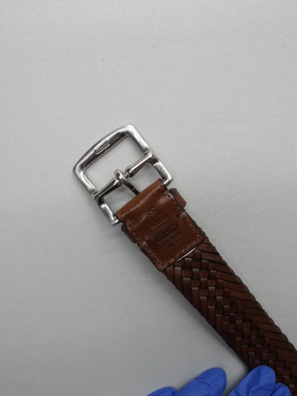 Coach Braided Leather Belt 34